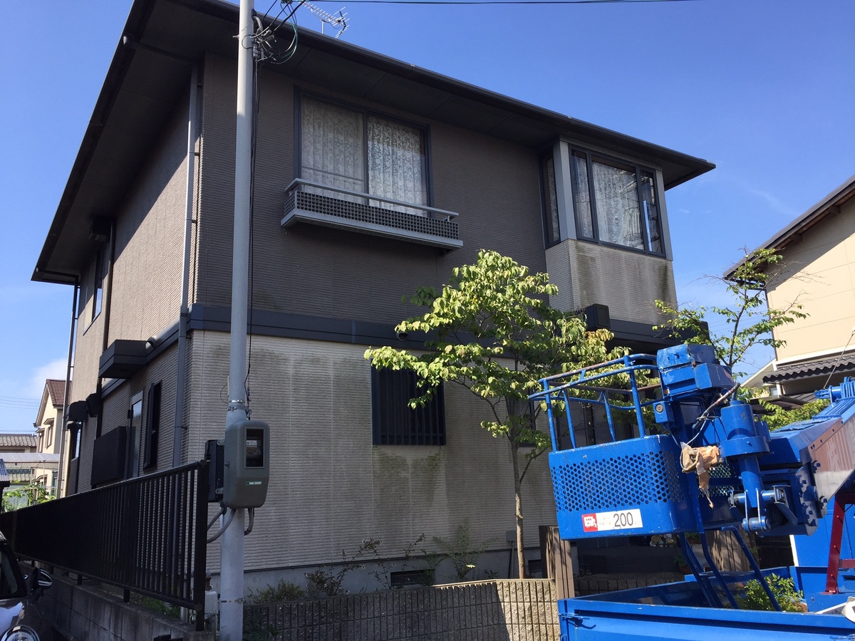 戸建て北側の外壁洗浄